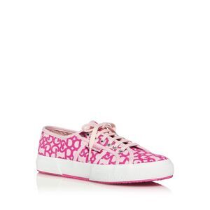 SUPERGA Womens Pink Printed Round Toe Platform Lace-Up Sneakers Shoes 8